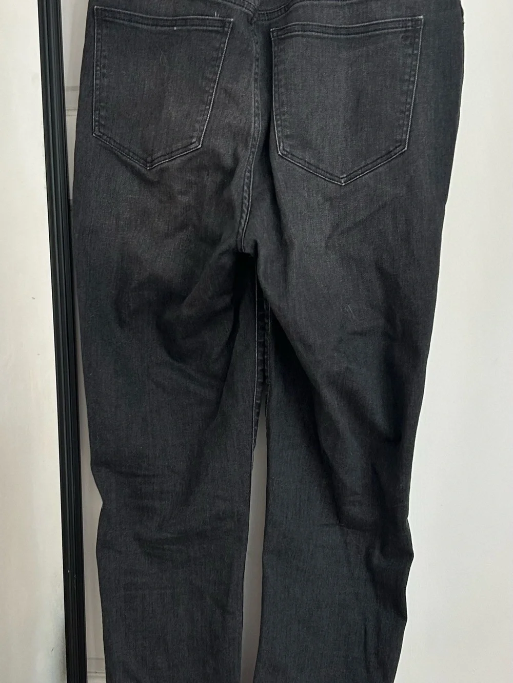 Madewell Black Jeans with Branded Waist Label. 29tall. High rise slim straight
